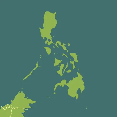 Map with Philippines in the center