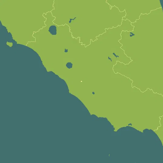 Map with Vatican in the center and a precipitation layer on top.