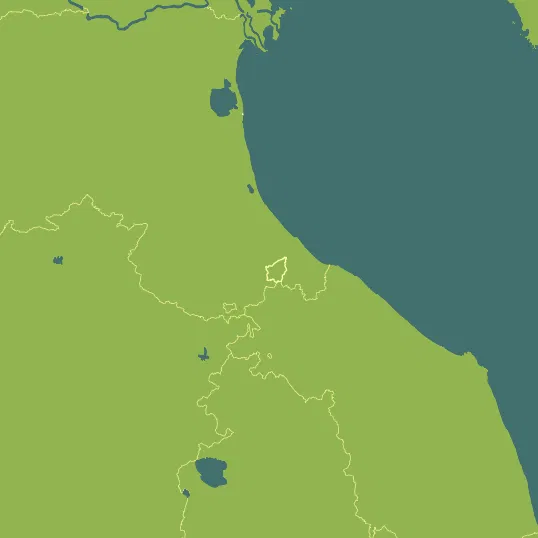 Map with San Marino in the center and a precipitation layer on top.