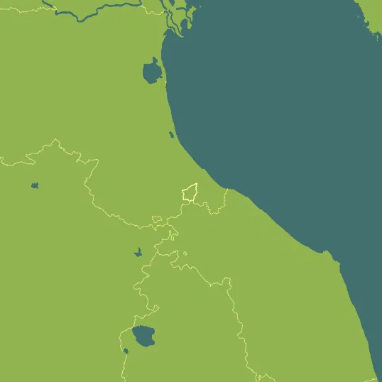 Map with San Marino in the center and a precipitation layer on top.