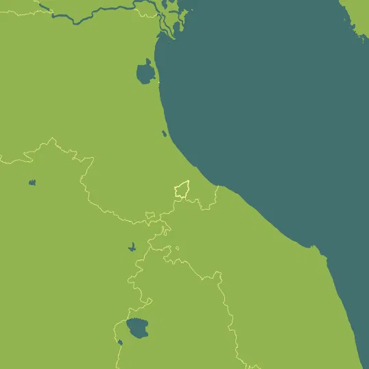 Map with San Marino in the center and a precipitation layer on top.