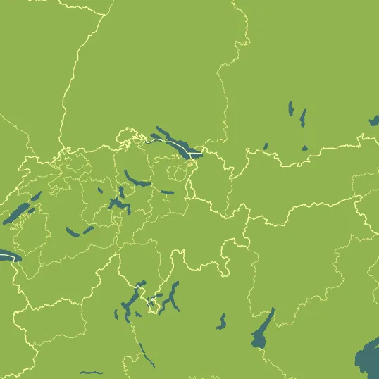 Map with Liechtenstein in the center and a precipitation layer on top.